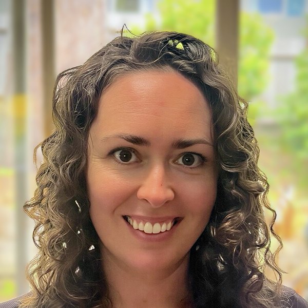 Juliet O'Barr, smiling